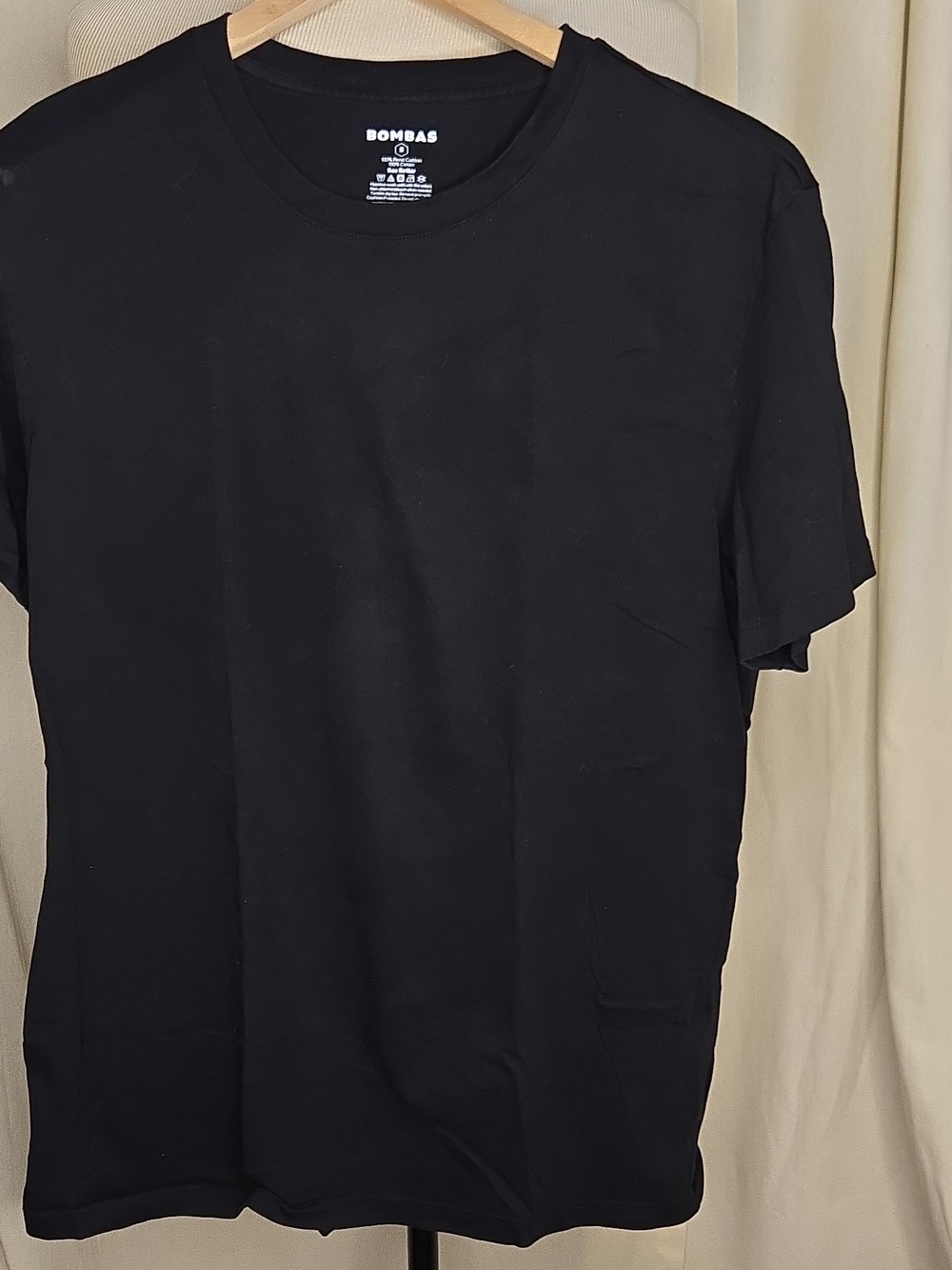 Bombas Black Crewneck Short Sleeve Tee